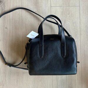 Fossil Syndey Large Black Satchel